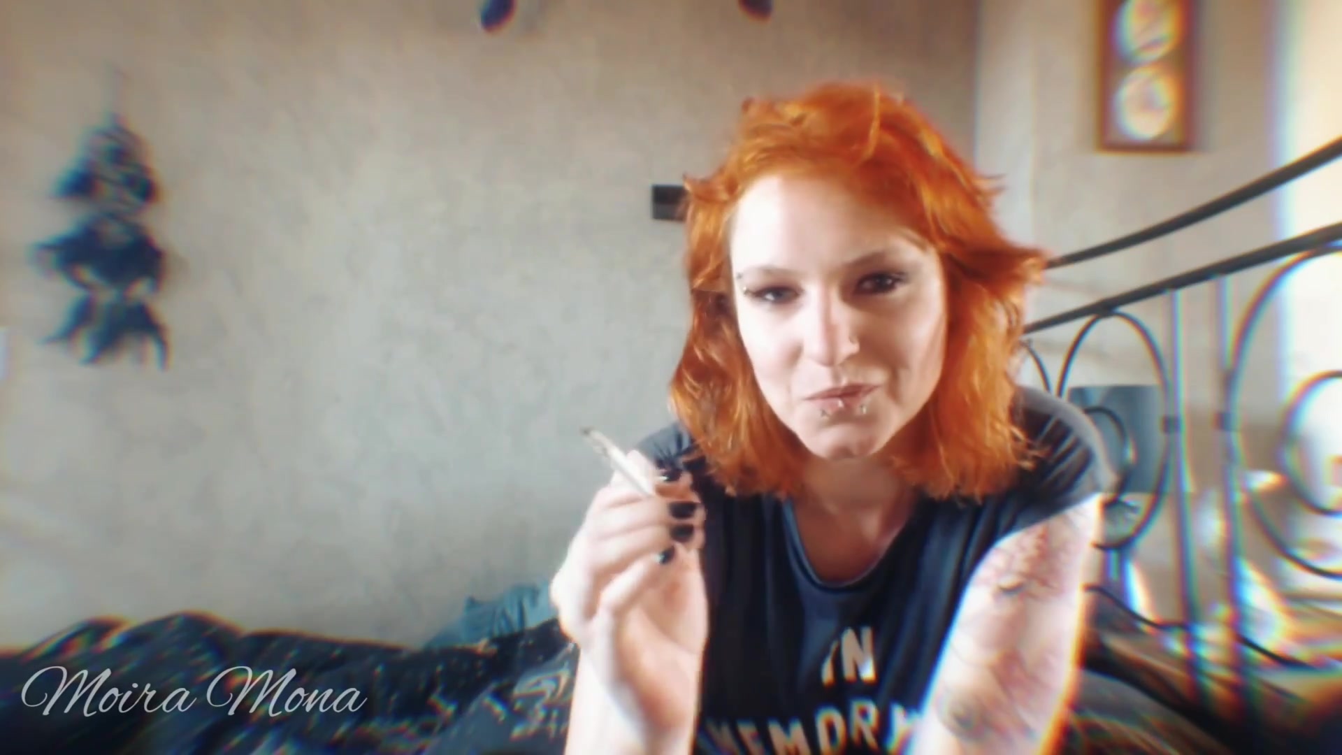 Casual Smoking Rock Chick