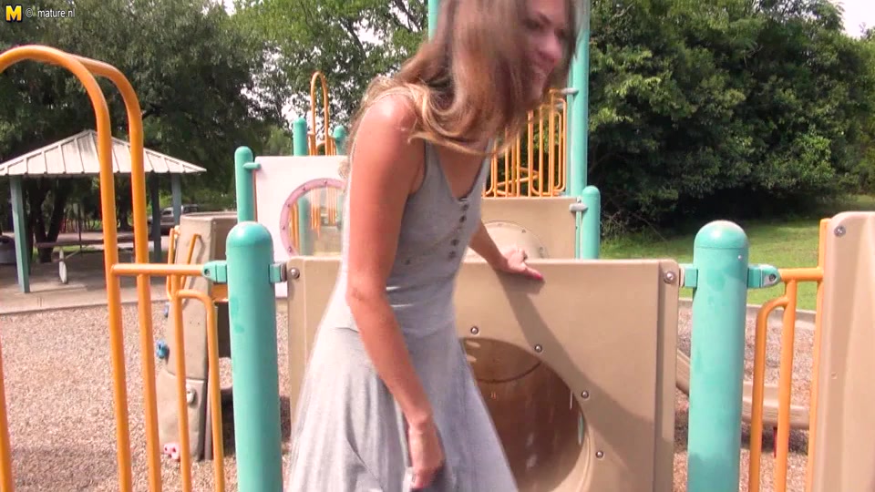 Hairy Step mom Playing With Herself At A Public Playground - MatureNL