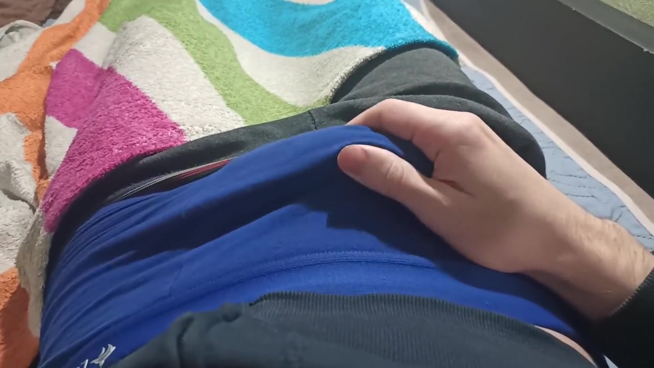 Solo Boy In Guy In Blue Underpants Plays With His Dick Rubs His Dick