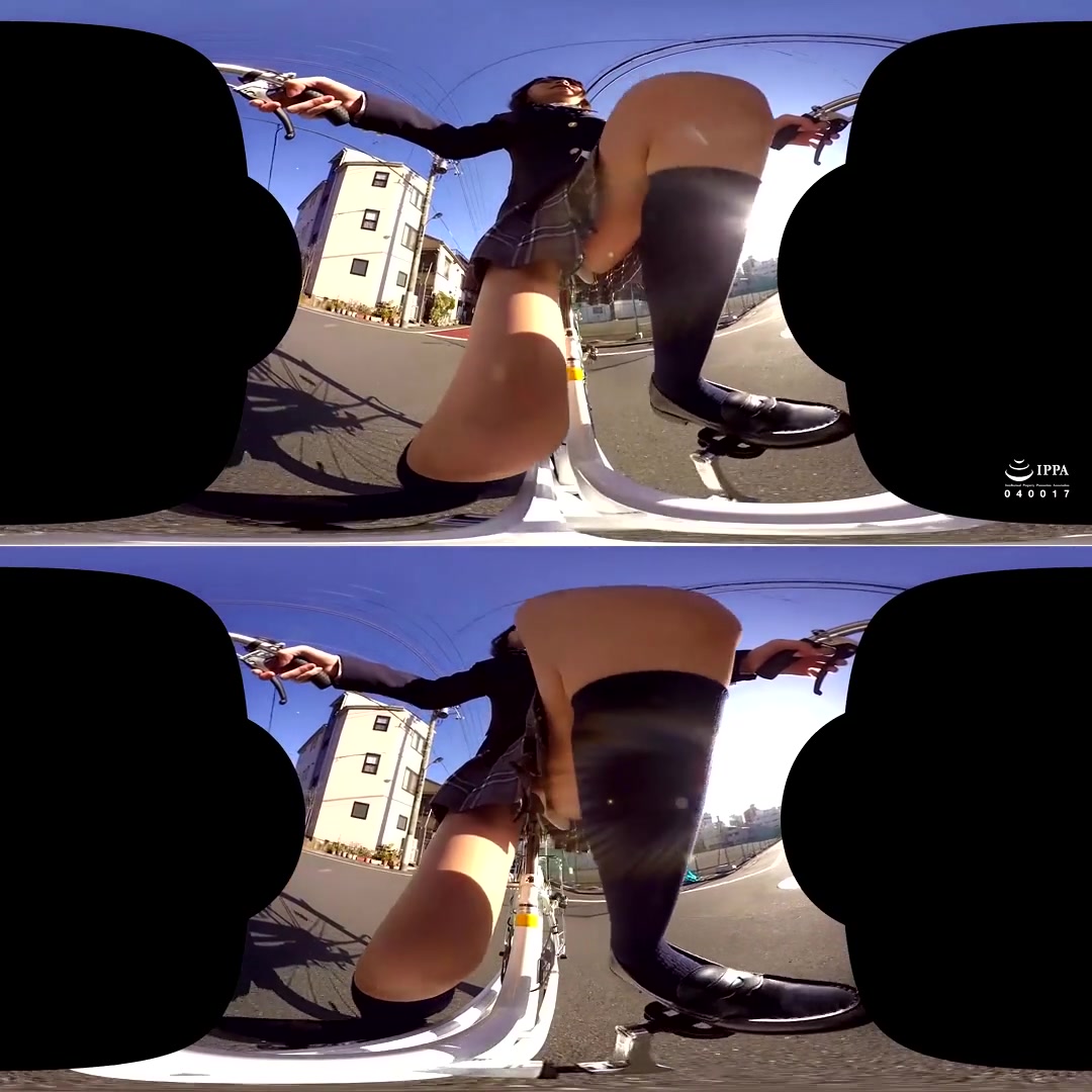 schoolgirls 18+ on Bicycles Upskirt VR 1 - PetersMAX