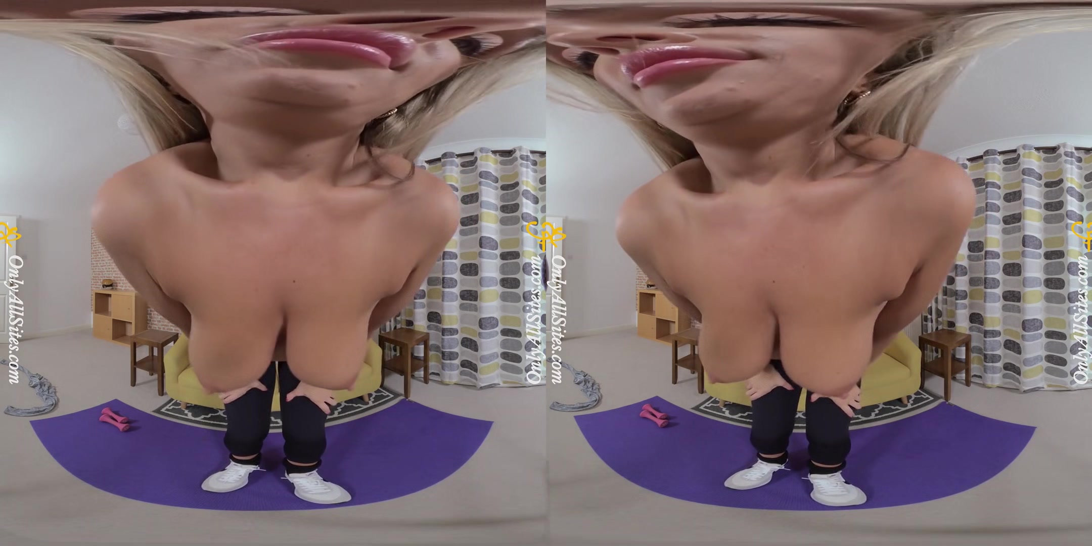 Blondie Rose - Tanned Beach Babe Solo Striptease