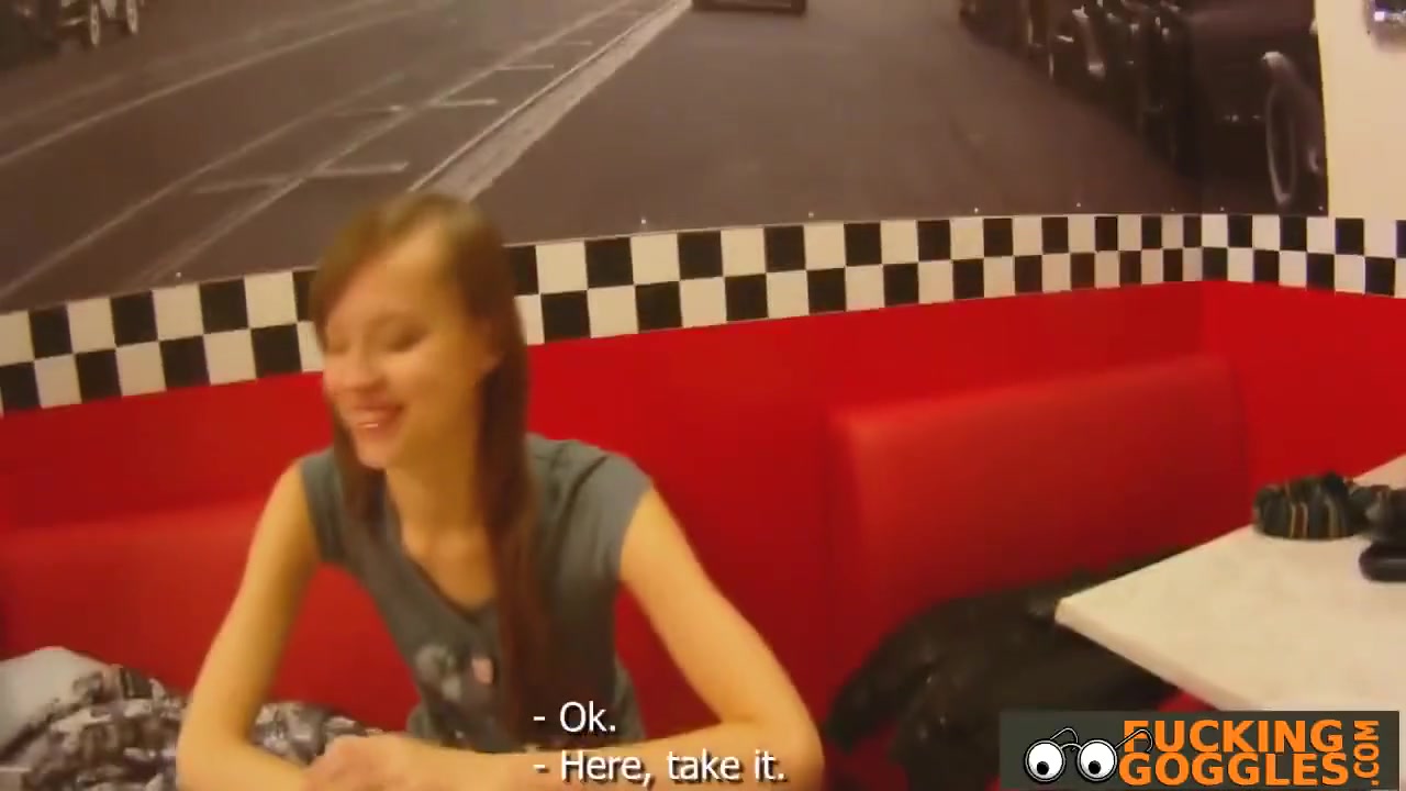 Russian teen 18+ Gives A Blowjob In A Bathroom