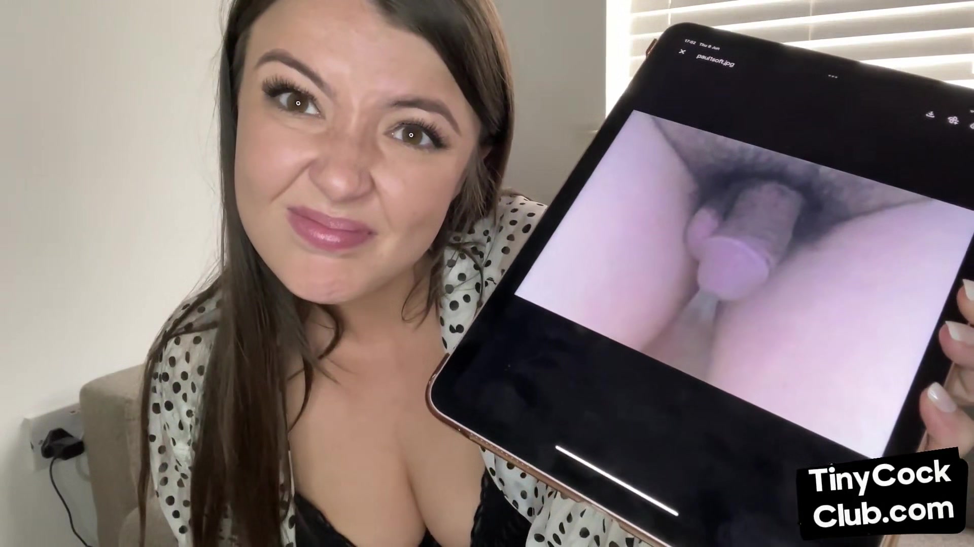 SPH babe talks dirty about small penises and humiliates them