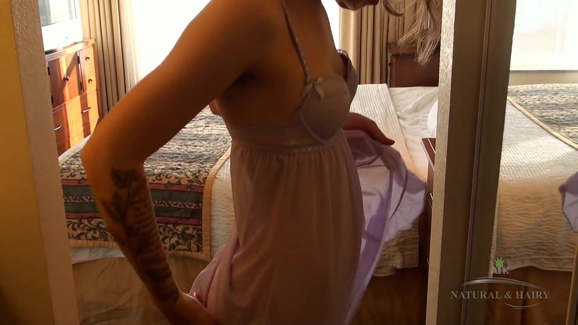 Alchemy Loves Admiring Her Petite Hairy Body In The Mirror