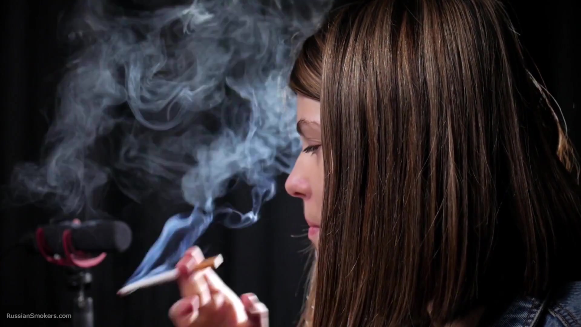 Side View Of Smoking 100mm Cigarette