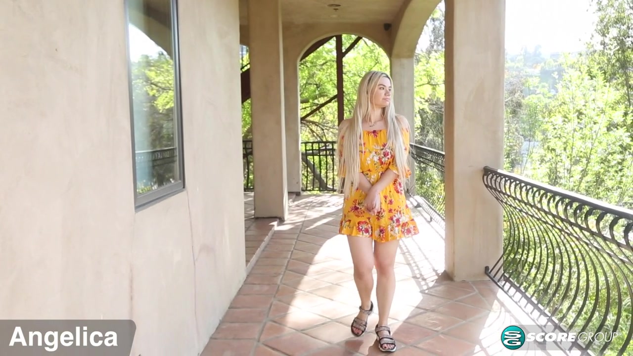 Blonde Angelica Looks Amazing In Her Yellow Sundress. She Looks Even Better Spread, Fucked And Facialed.