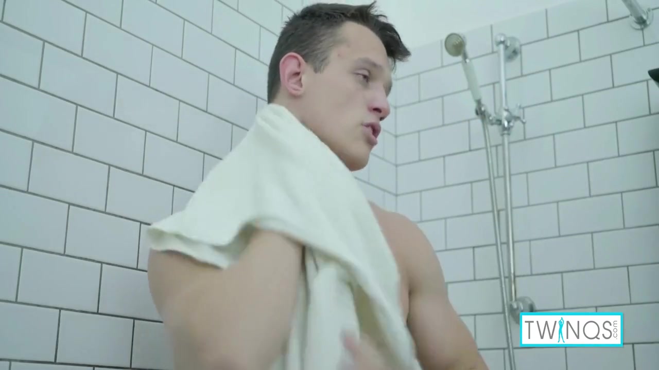 Ripped Boy Toy Luke Rubs His Big Hard Cock After Taking A Shower! 10 Min