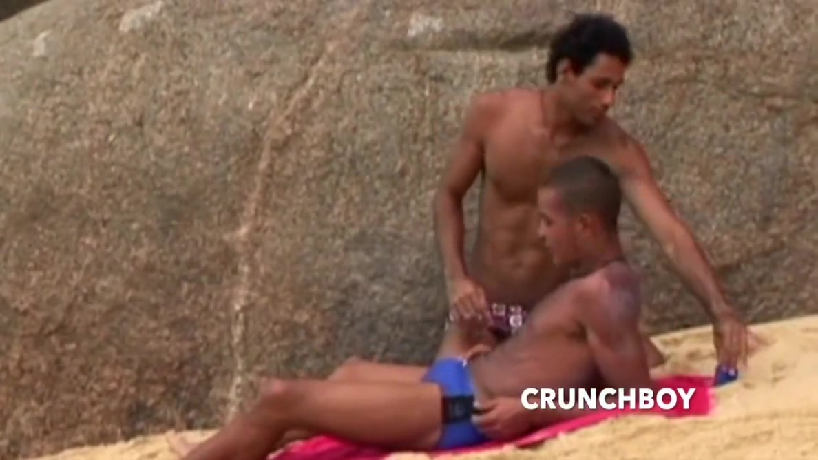 Two Sexy Latino Boys Fucking Bareback In The Public Beach For Fun Exhib - Andre Santos