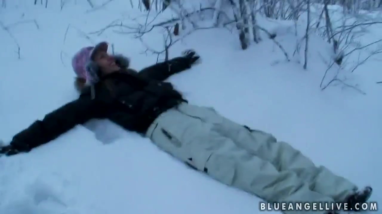 Blue Angel enjoys in playing in the snow