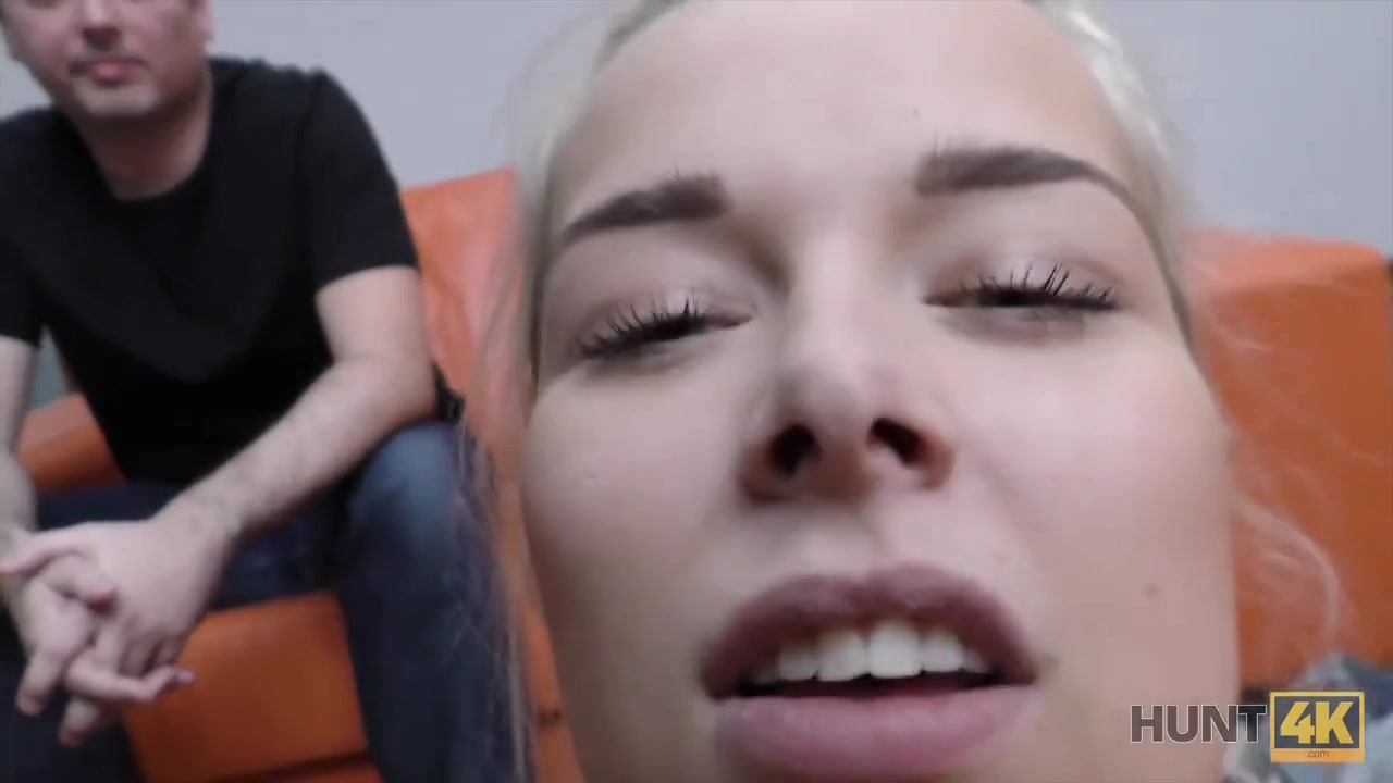 HUNT4K. Man fucks hottie to teach cuckold take care of her needs