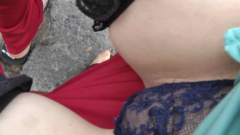 Cock-hungry brunette in public sex