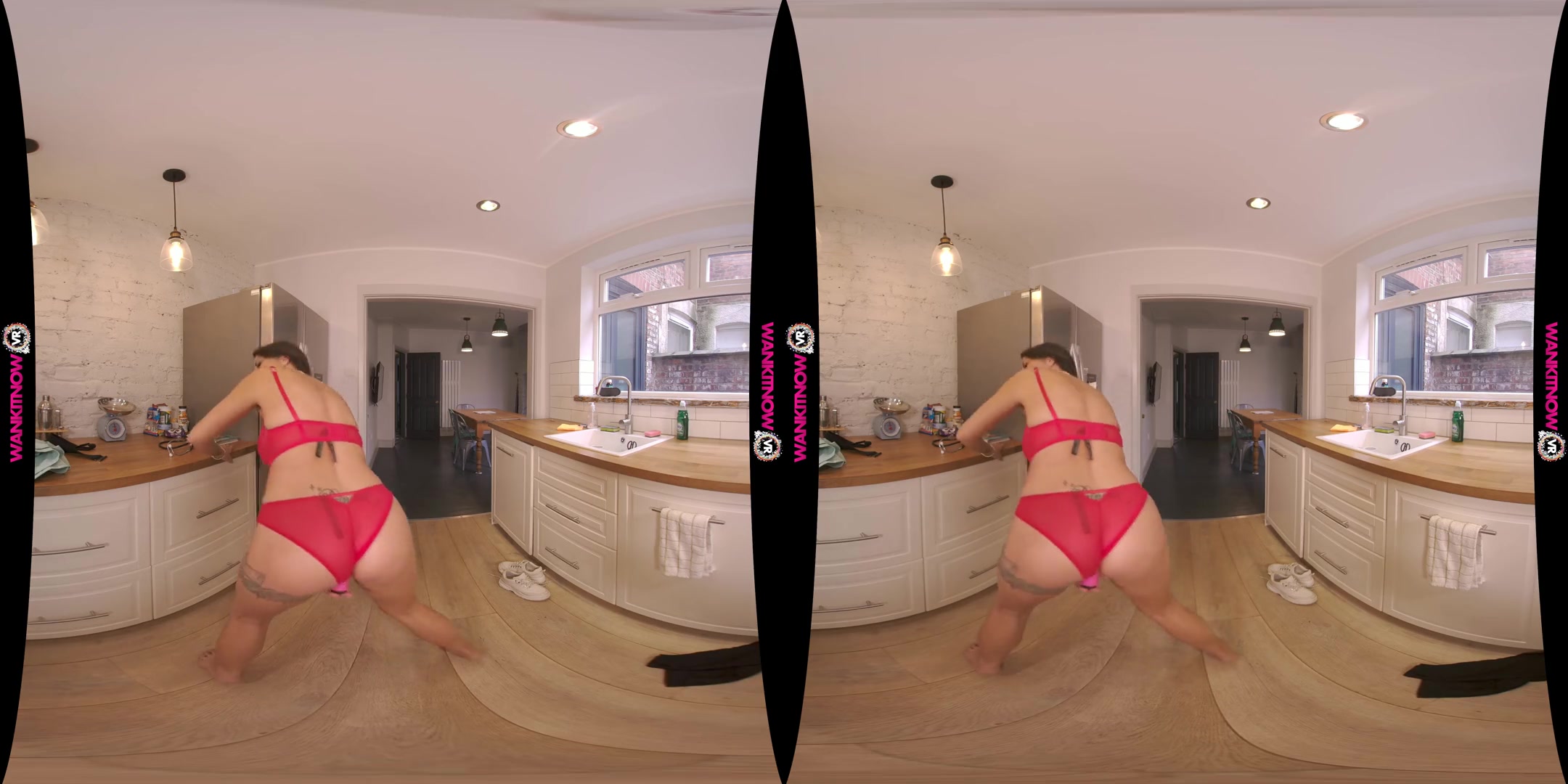 Stress Release - Cute Amateur in the Kitchen Stripping