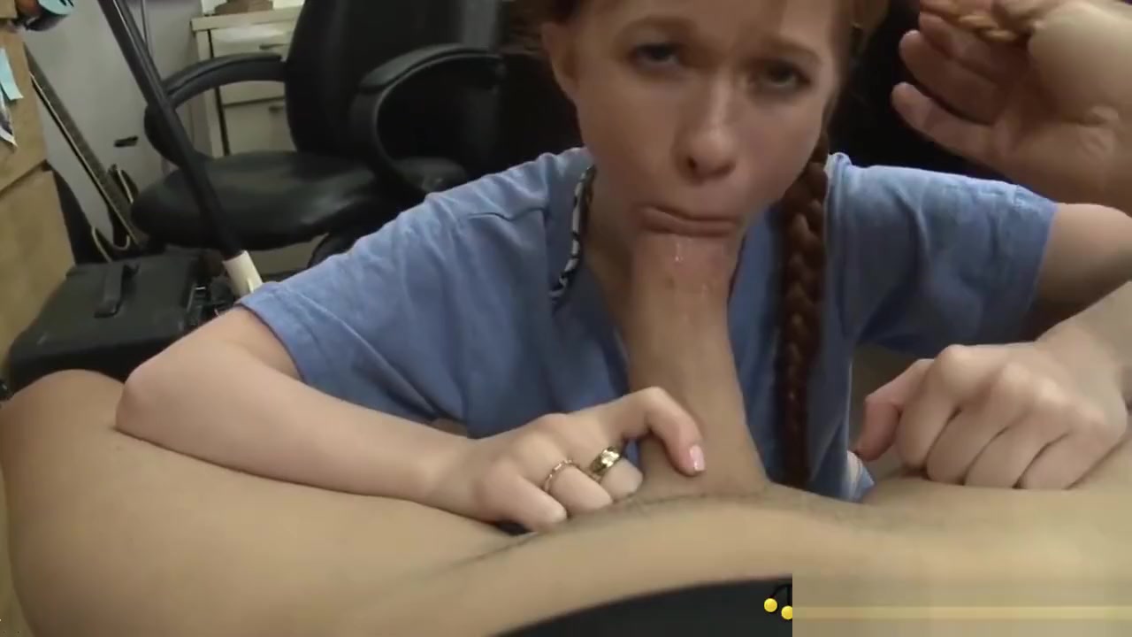 Cute Ginger teen 18+ Takes A Huge Cock Inside Her Mouth & Wet Pussy