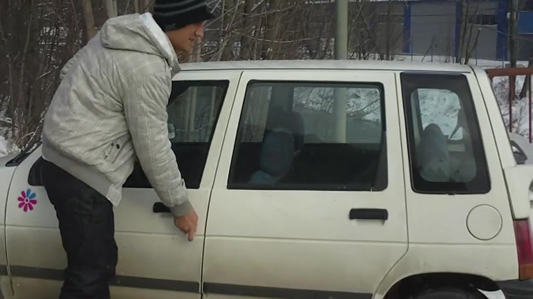 Sexually Excited and romantic pair sex on a cold snowy day