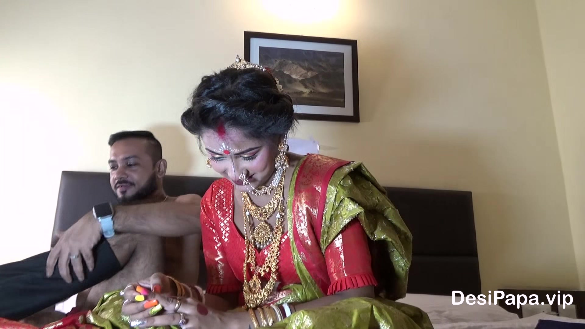 Newly Married Indian Girl Sudipa Hardcore Honeymoon First night sex and creampie - Hindi Audio