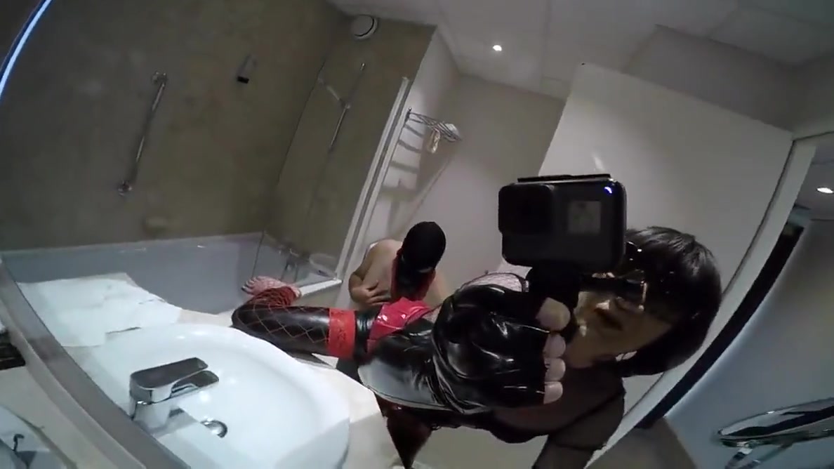 Mistress And Faggot In The Bathroom