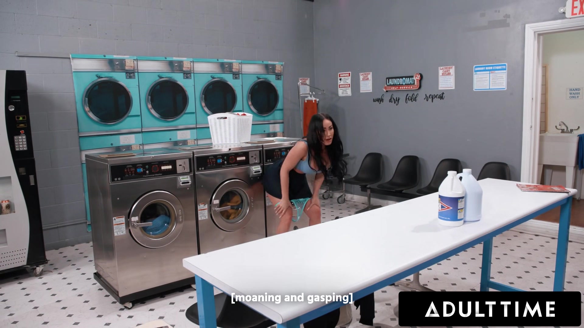 ADULT TIME - Sneaky Public Laundromat With Stranger Fuck For Insatiable Slut Jennifer White!
