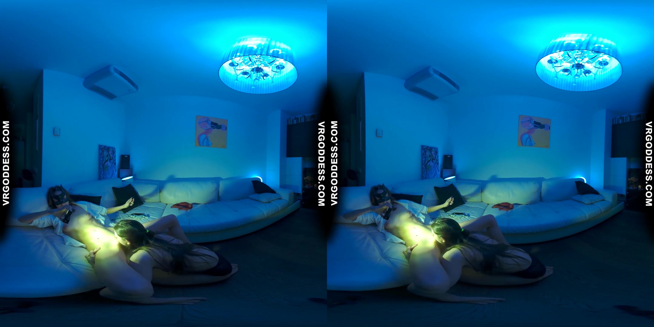Deep Blue Late Night Miss Pussycat And Rebeka Ruby Licking And Tribbing Clit To Clit
