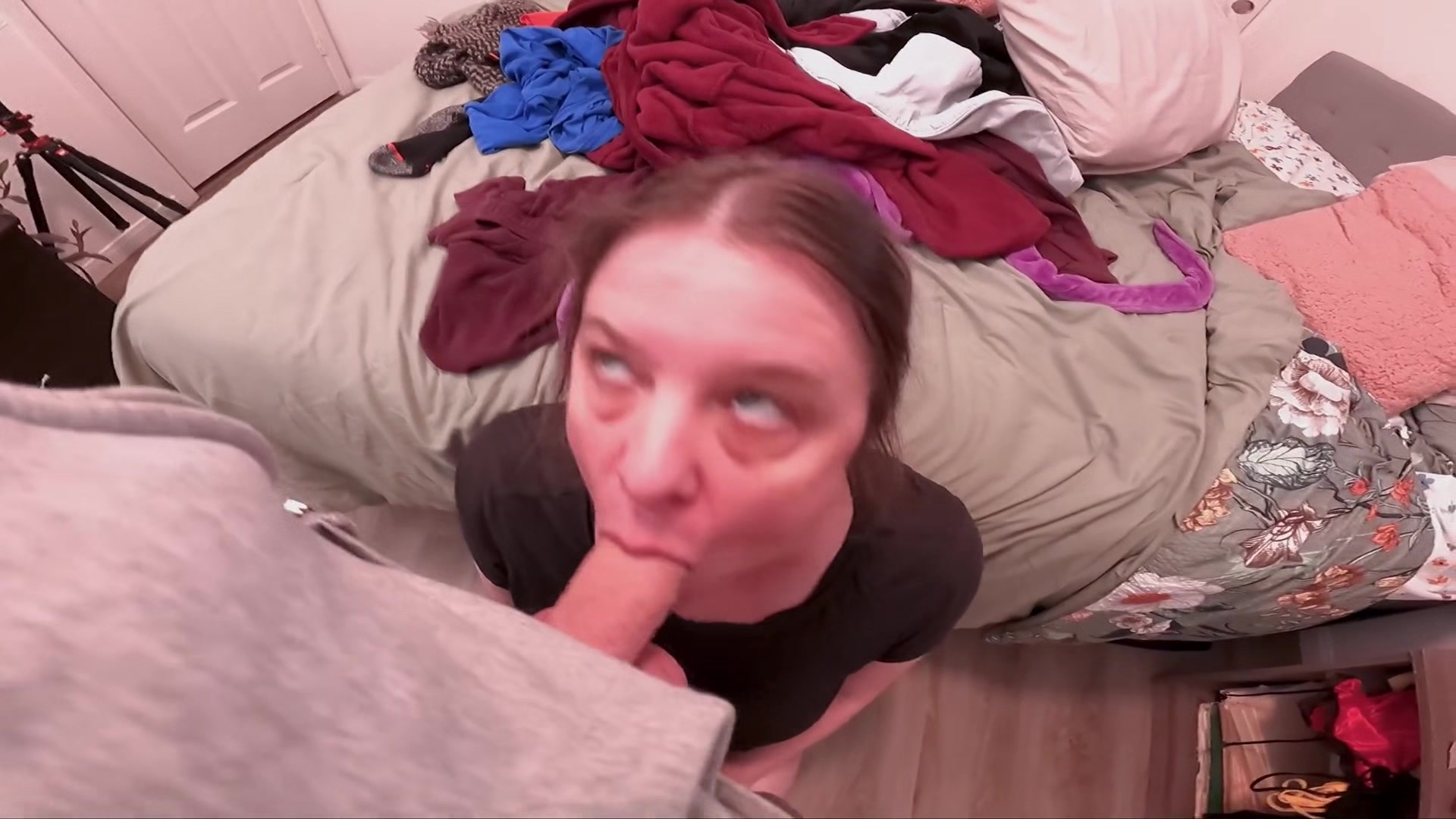 Stepson Dumps His Load In His Stepmom