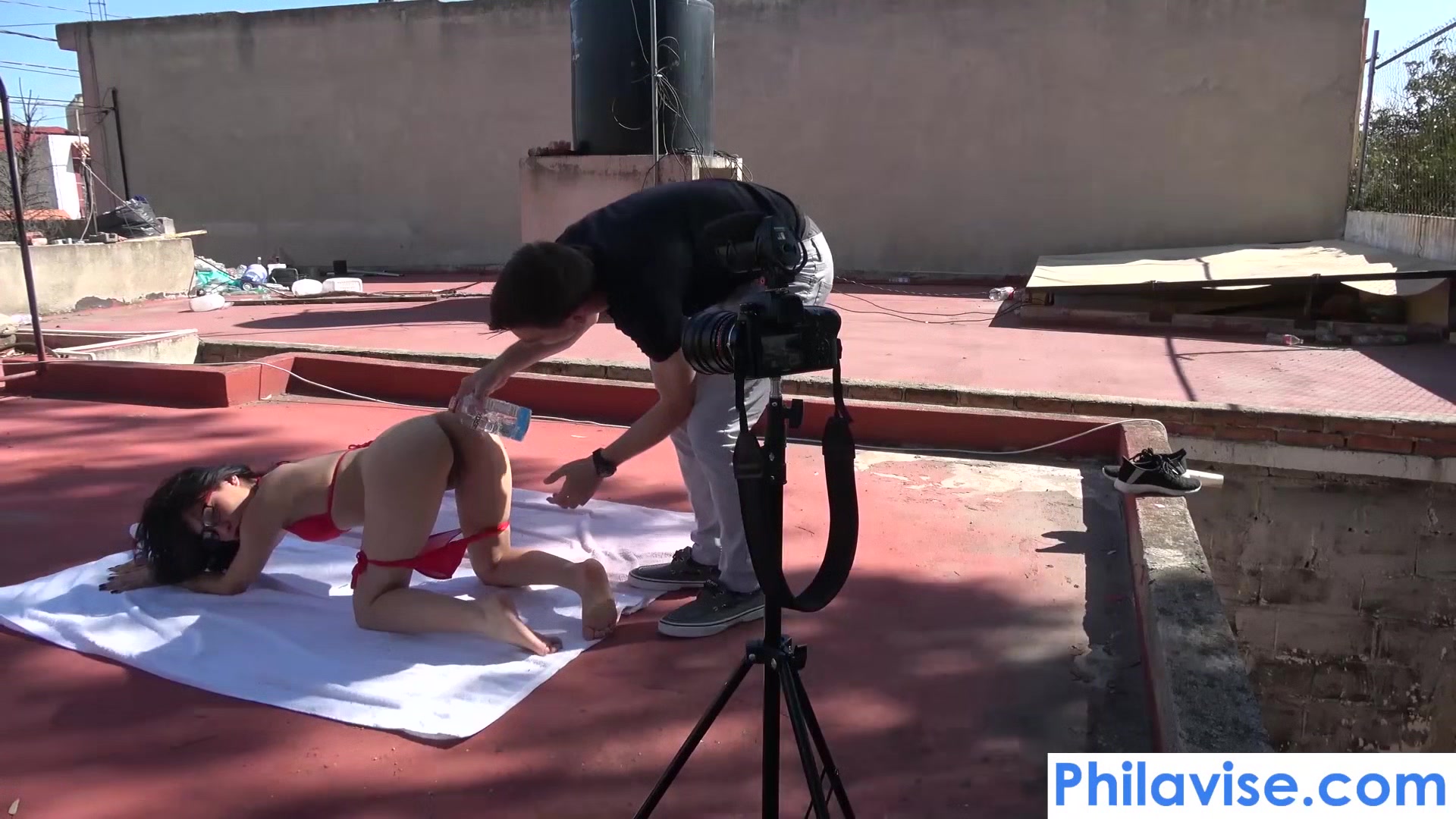Rooftop bj with tiny latina Ferr Lima