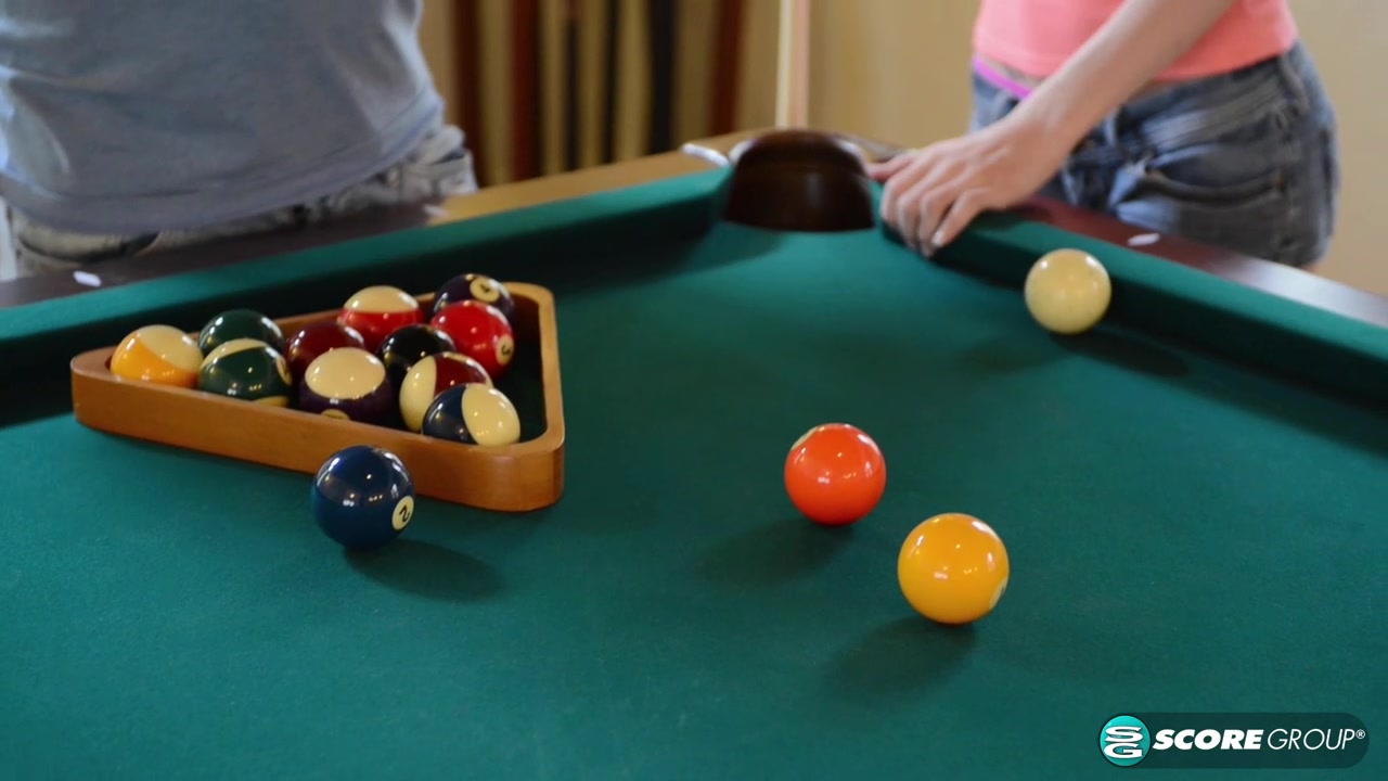 Hailey Little Rides a Cock on Top of a Pool Table