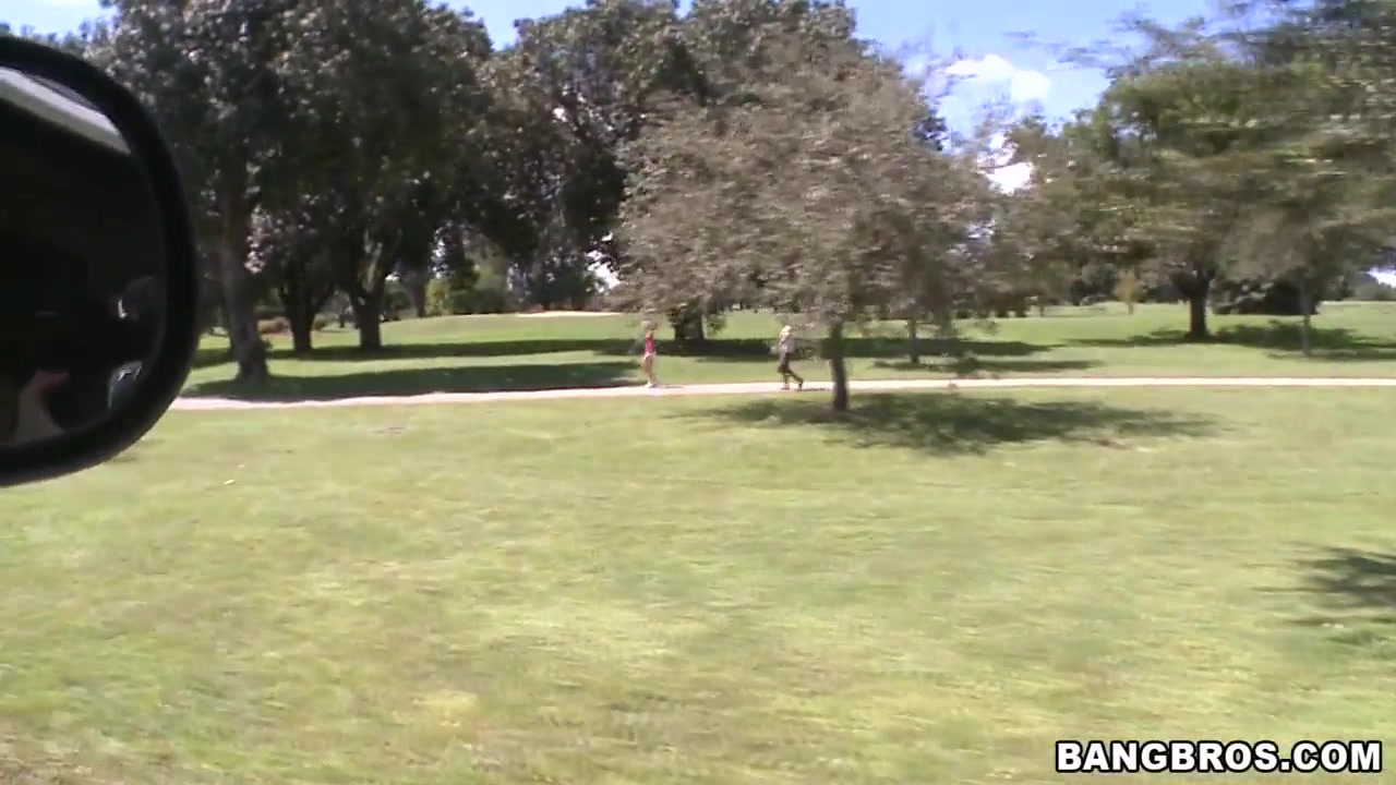 Cute amateur blonde Anamarie gets pulled over in the park