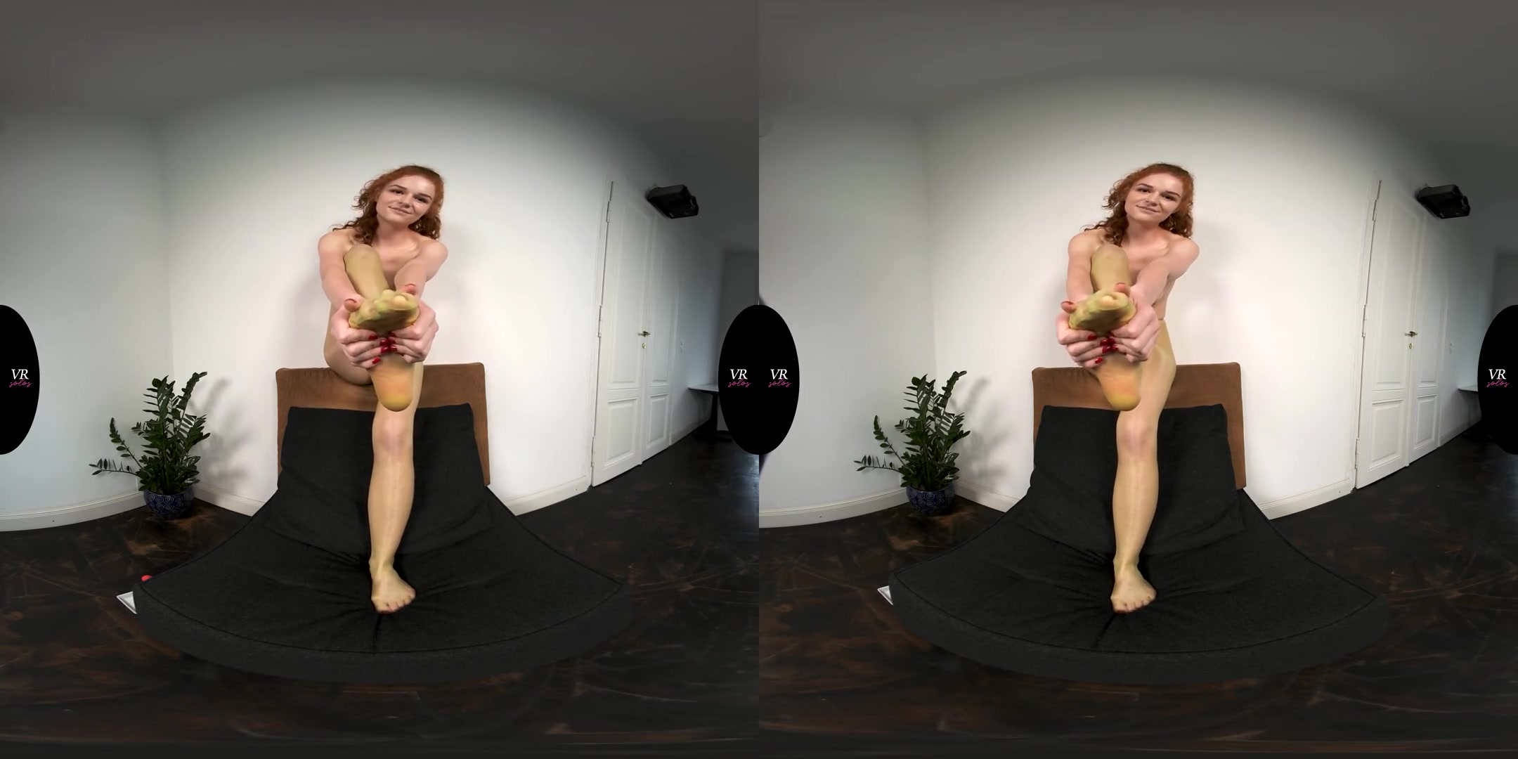VR Debut for Redhead Cutie Anabelle; Amateur Redhead Solo