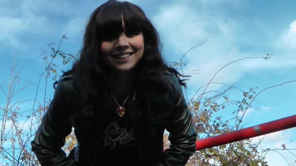 Fucking a sporty angel outdoors