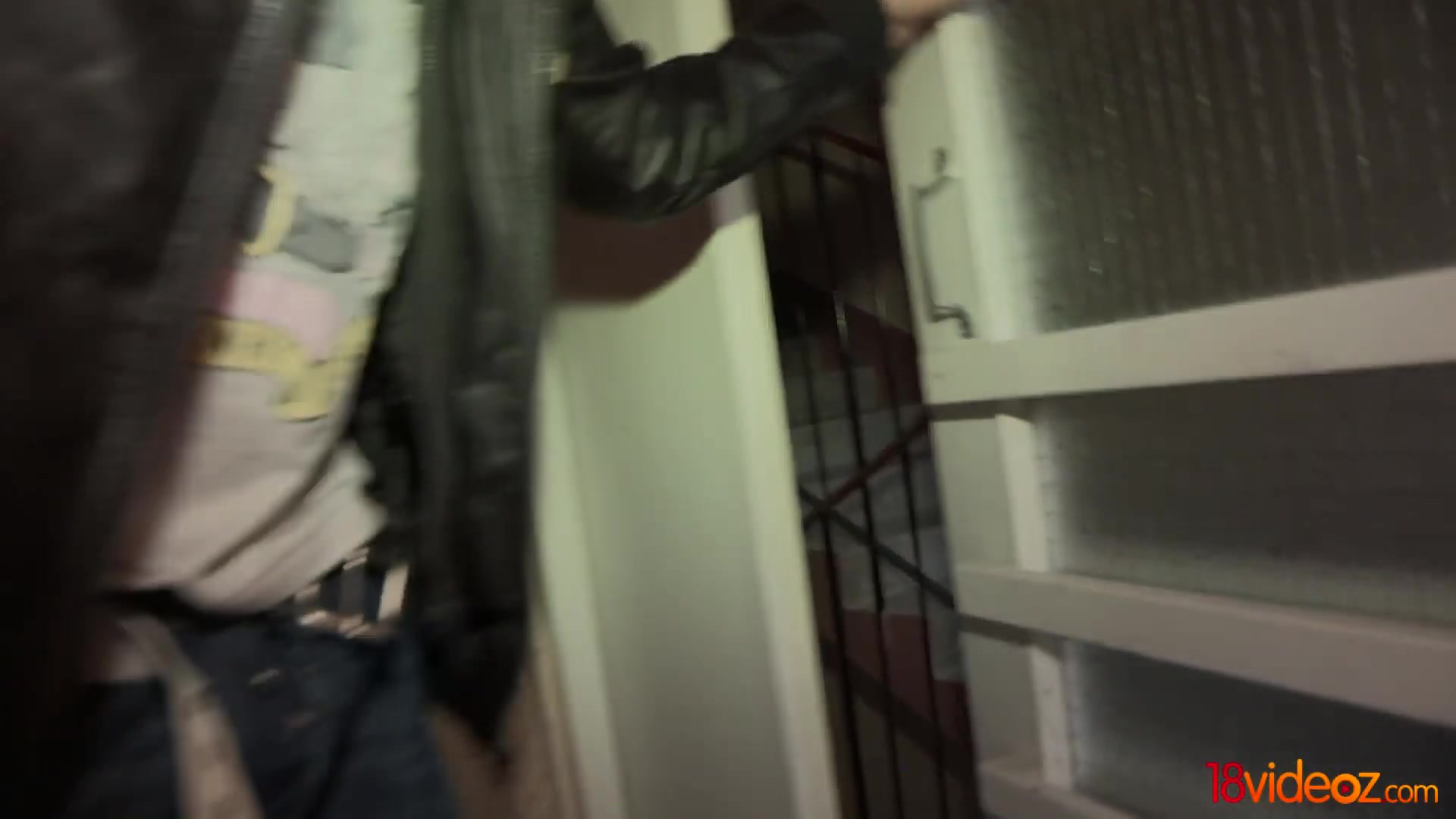 18 Videoz - Rina - Hot casual fuck in a hallway
