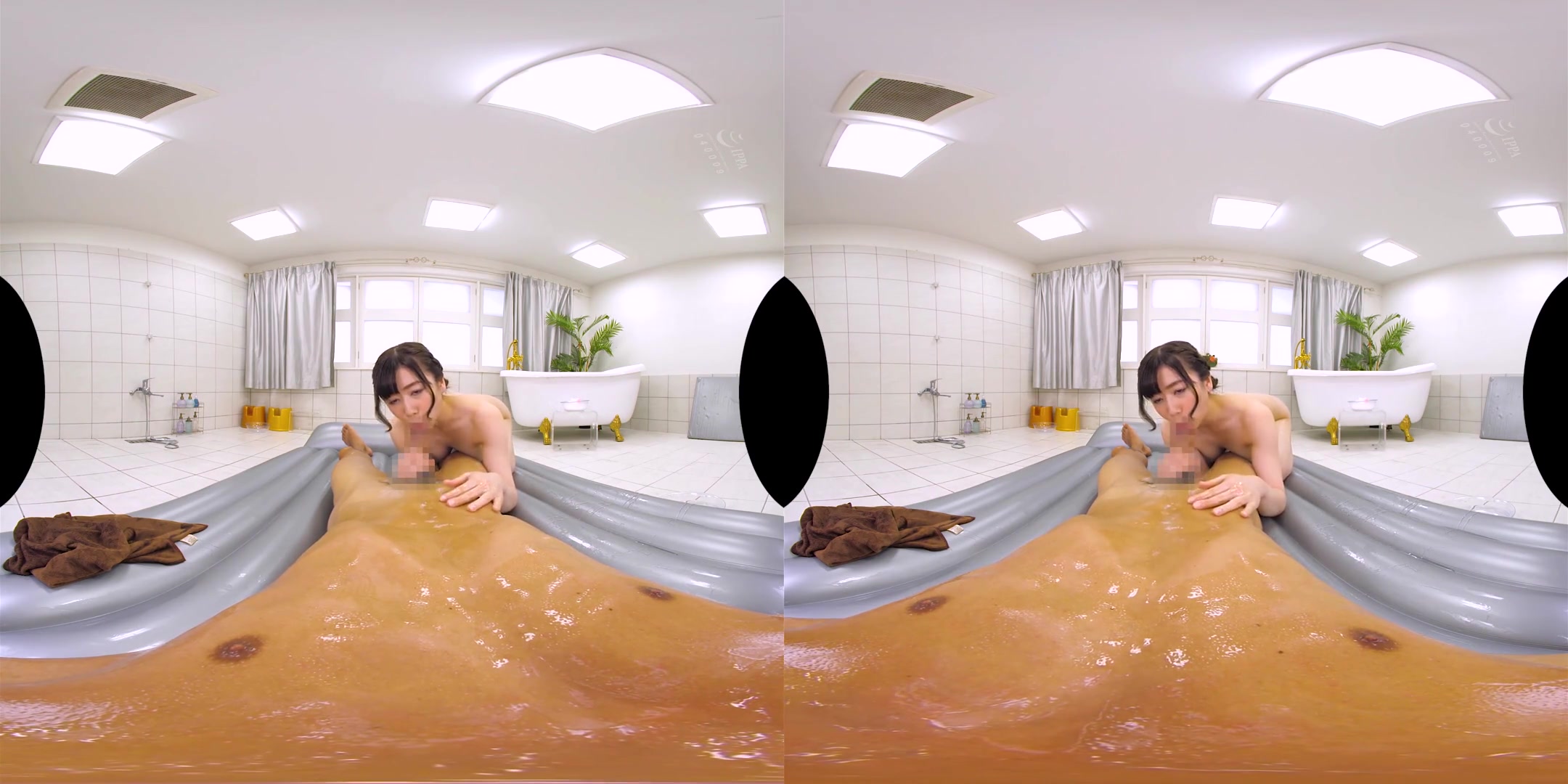 Bareback Creampie Sex with Busty Soapland Girl 2 - Big Tits Asian Erotic Massage Creampie
