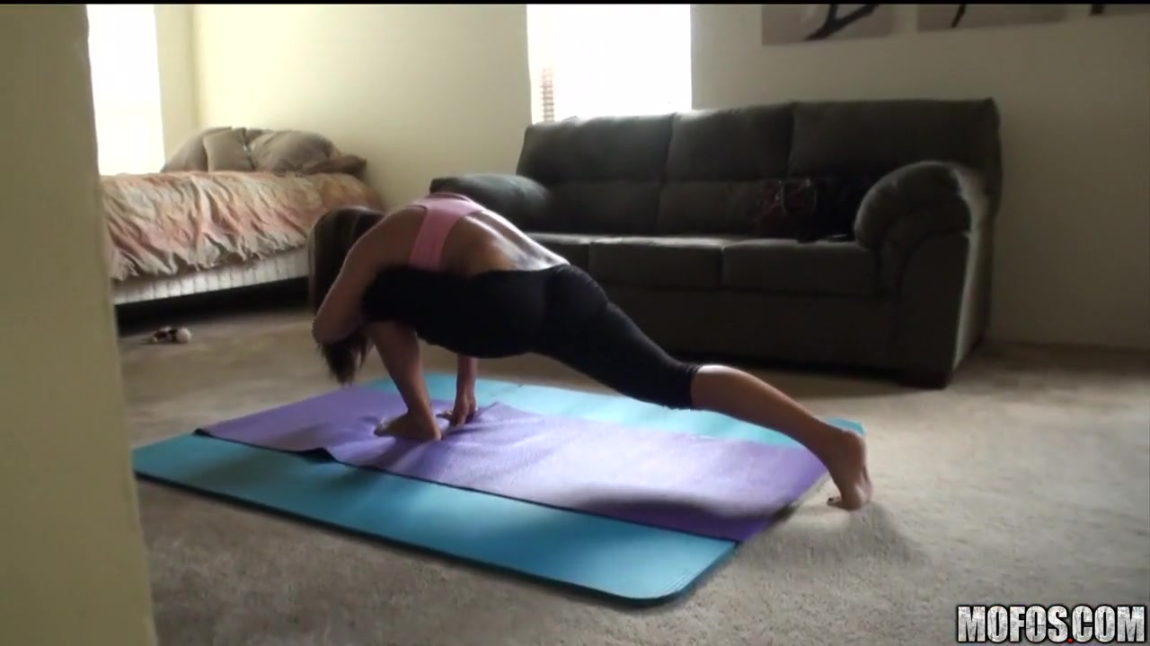 Beautiful fitness girl giving head