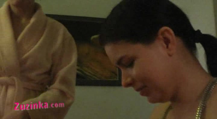 Sexy amateur Zuzinka plays with horny couple