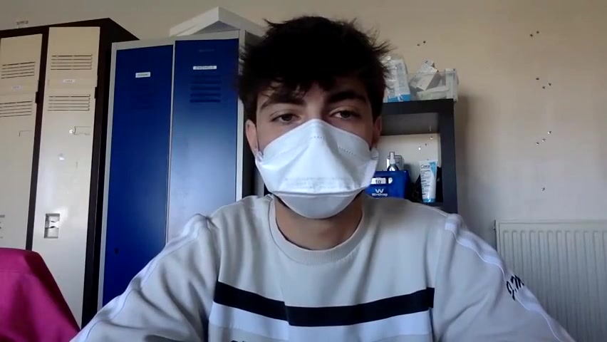 Str8 22y Hairy French Med student 18+ Cums During Study Session