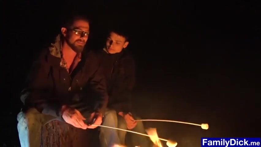 teen 18+ And His Stepdad Sleep Naked Together While Camping