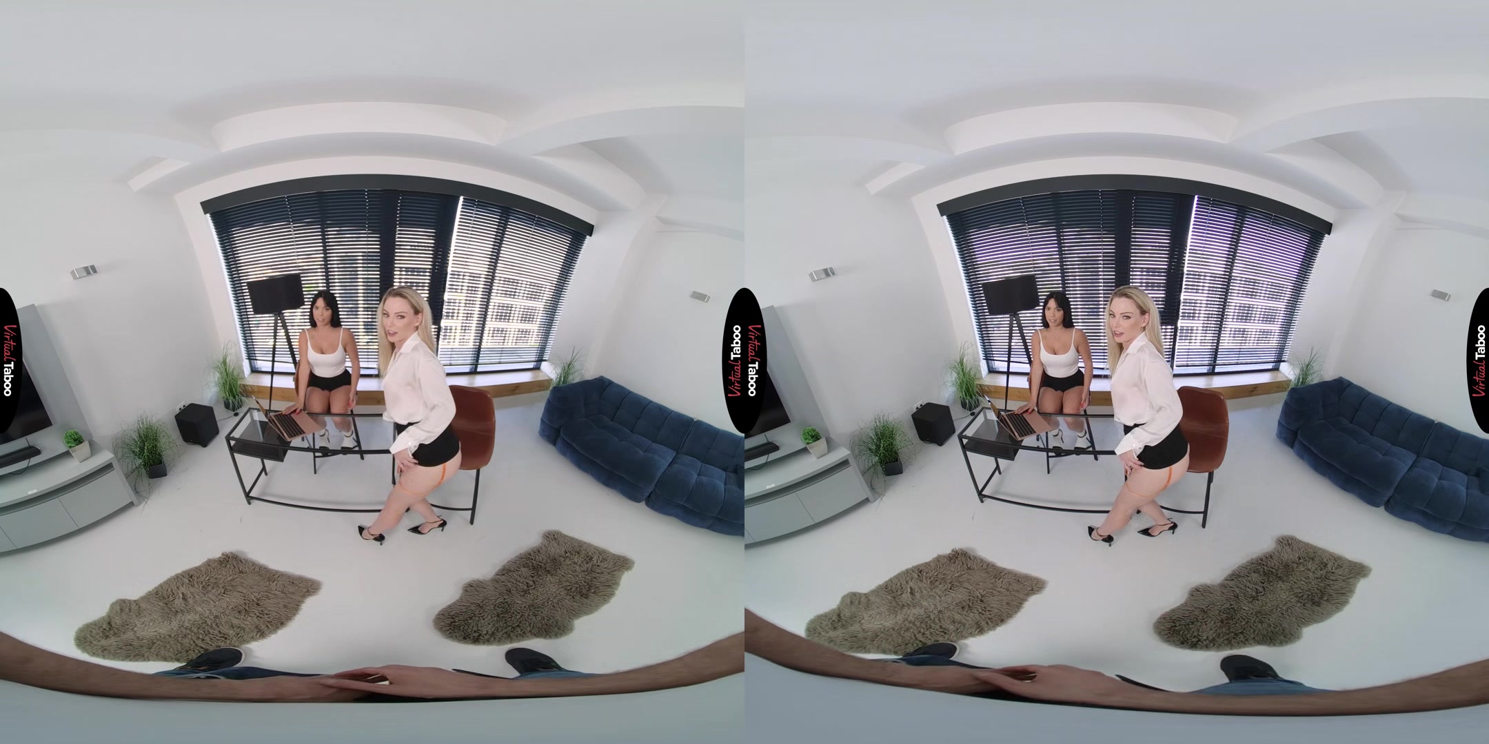 Megan Fiore, Isabelle Deltore VR Porn: Lesson For Three - VirtualTaboo