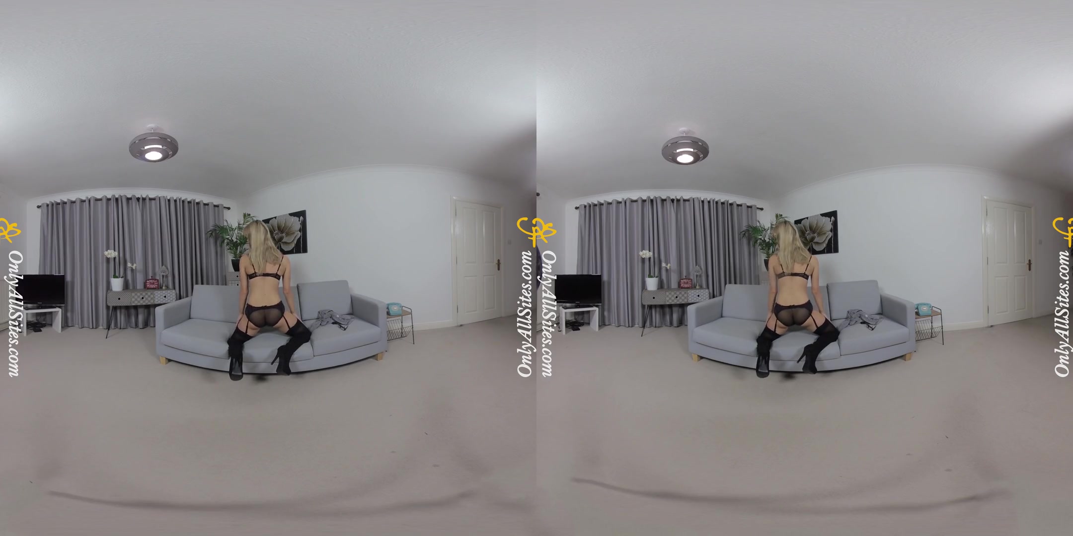 Pippa Doll - Grey Dress; Blonde Amateur Babe Striptease