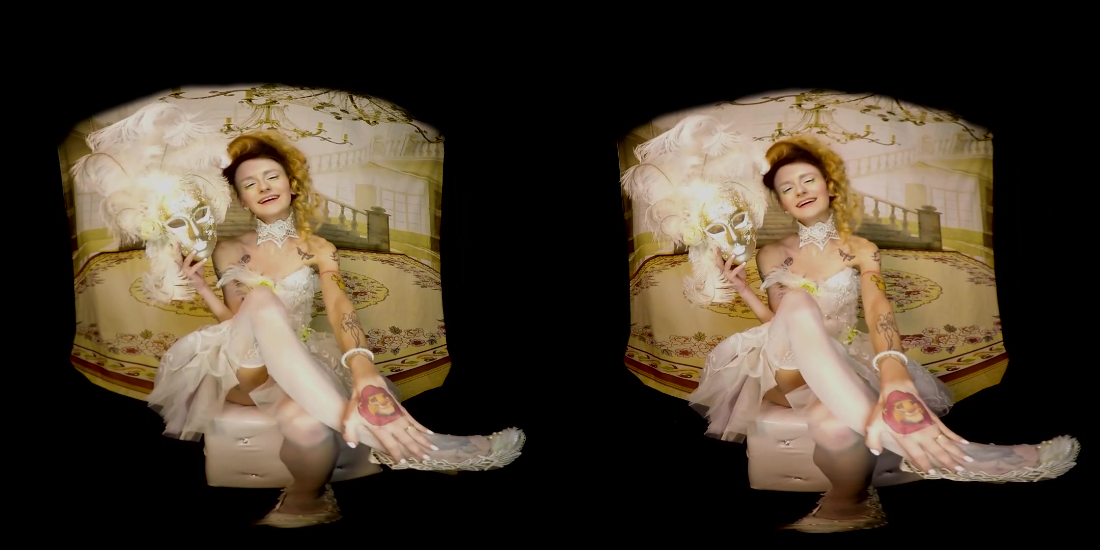 Slutty Bride Adelle Unicorn - Toying Solo Model Nylons