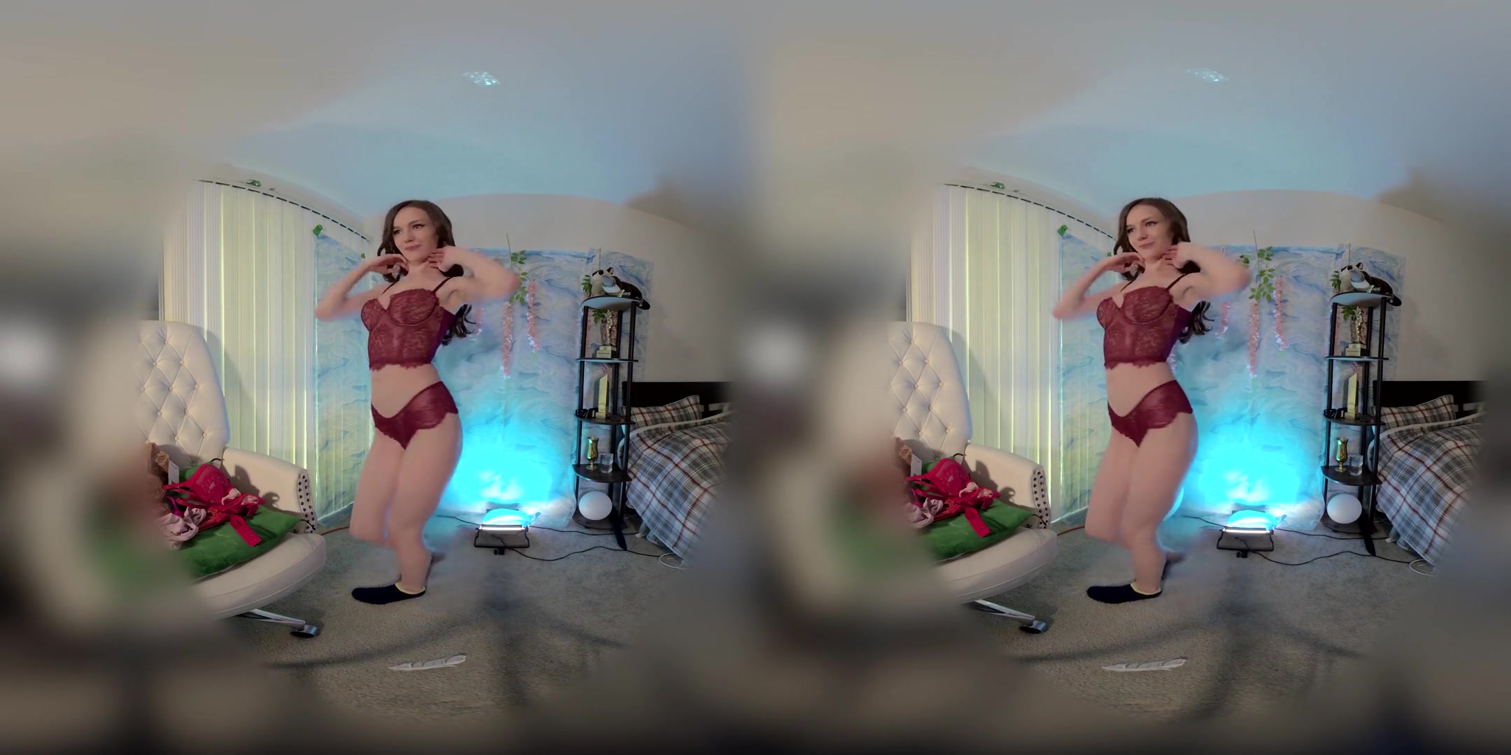 Lingerie Haul - Amateur Brunette Modeling Sexy Lingerie for You in VR