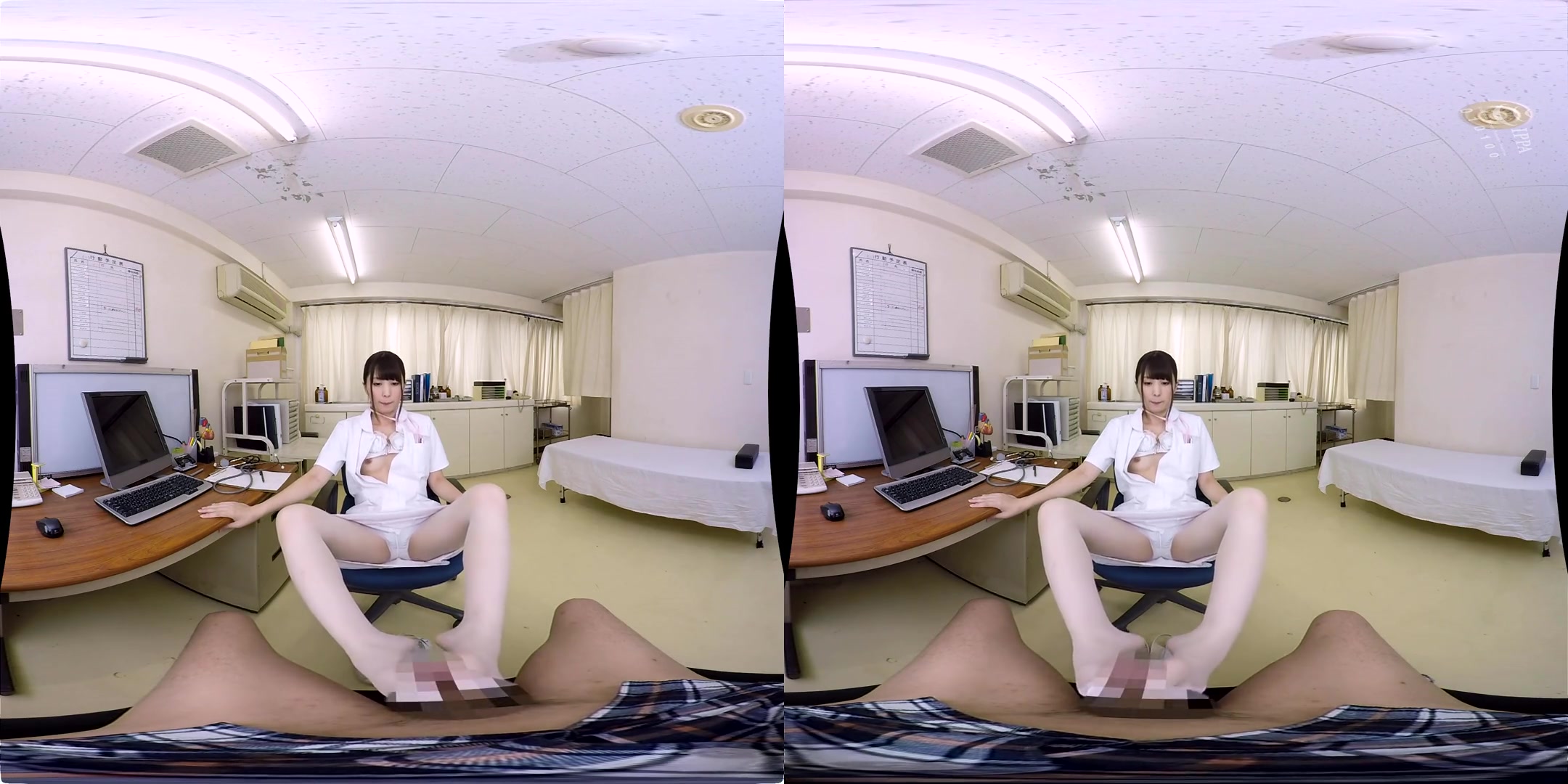 Four Nurses in White Pantyhose 1 - Asian Nurse Nylons Uniform
