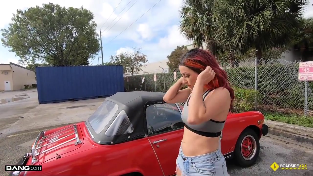 Roadside - Sexy Redhead Banged By The Car Mechanic