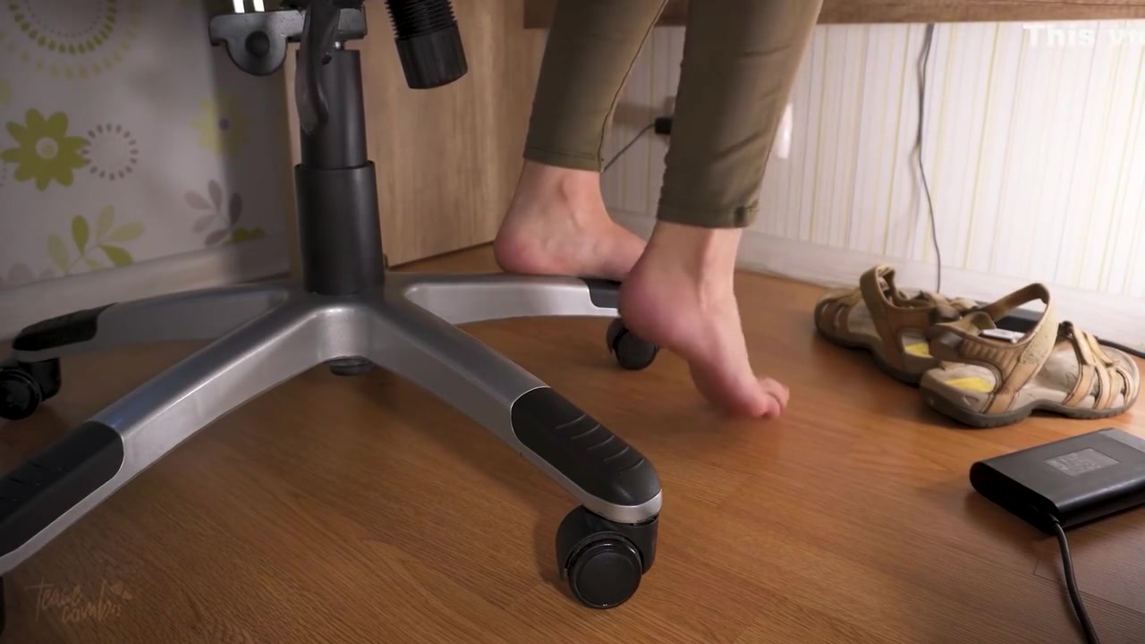 Worship My Sexy Feet In Worn Sandals Under Table
