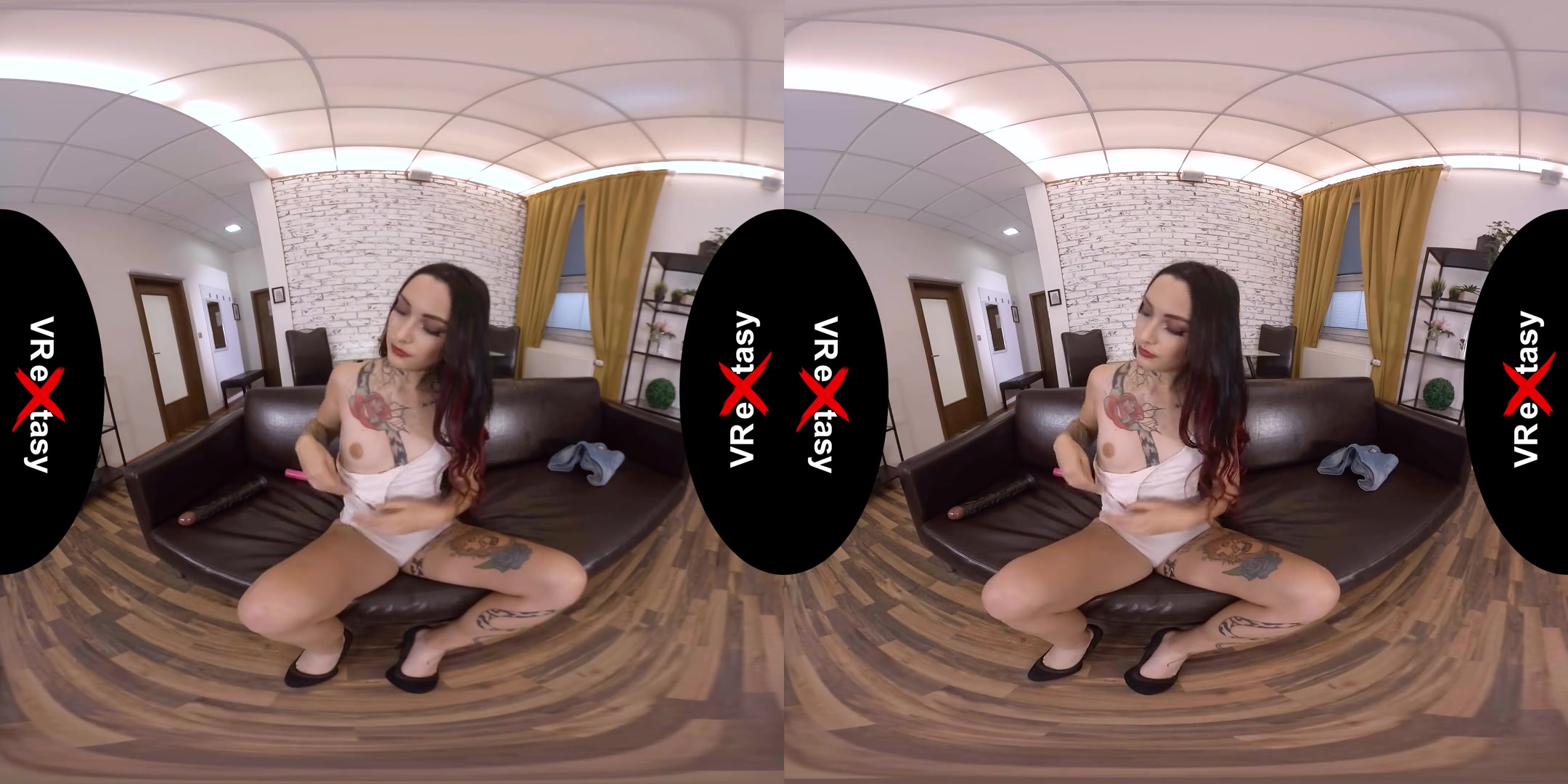 Sharlotta Plays with Big Dildo; Horny Amateur Alt-Girl Solo