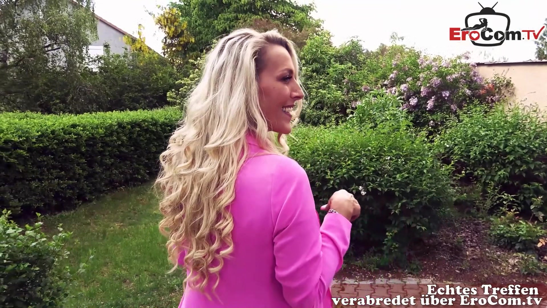 German horny big tits blonde Milf at real POV Date