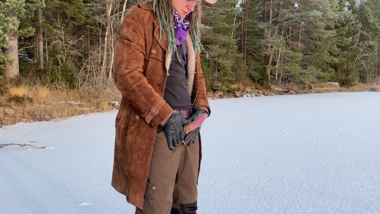Jerking Off On A Frozen Lake - 4k 60fps