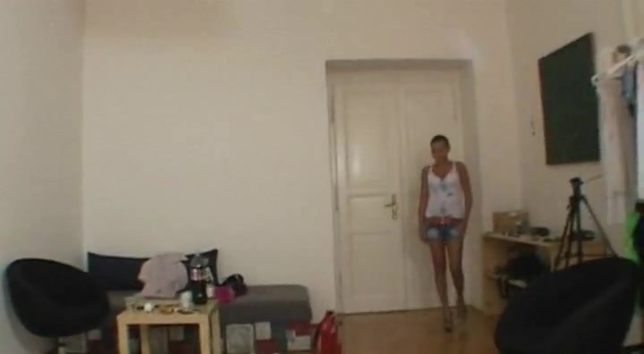 Completely shaved czech chick lapdances