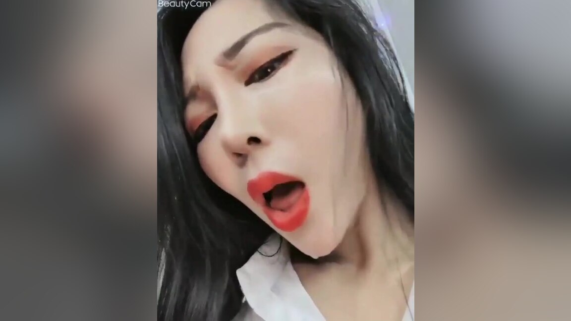 Beautiful Asian Babe Playing On Camera