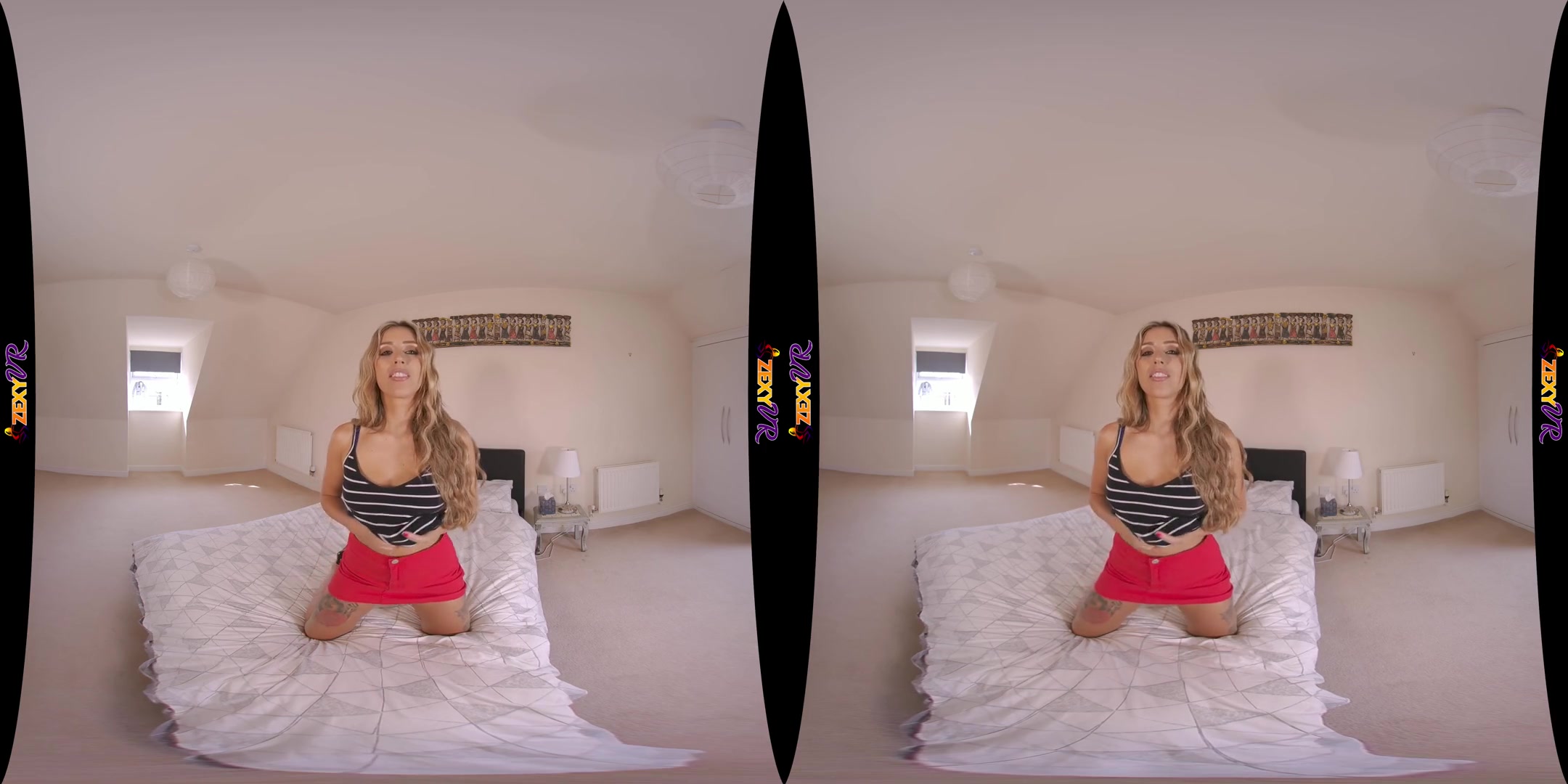 The Best View - Amazing Babe Stripping on the Bed