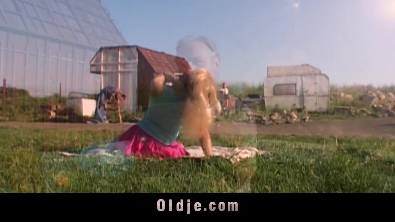 Sexy teen 18+ blonde fucks horny old man outdoor