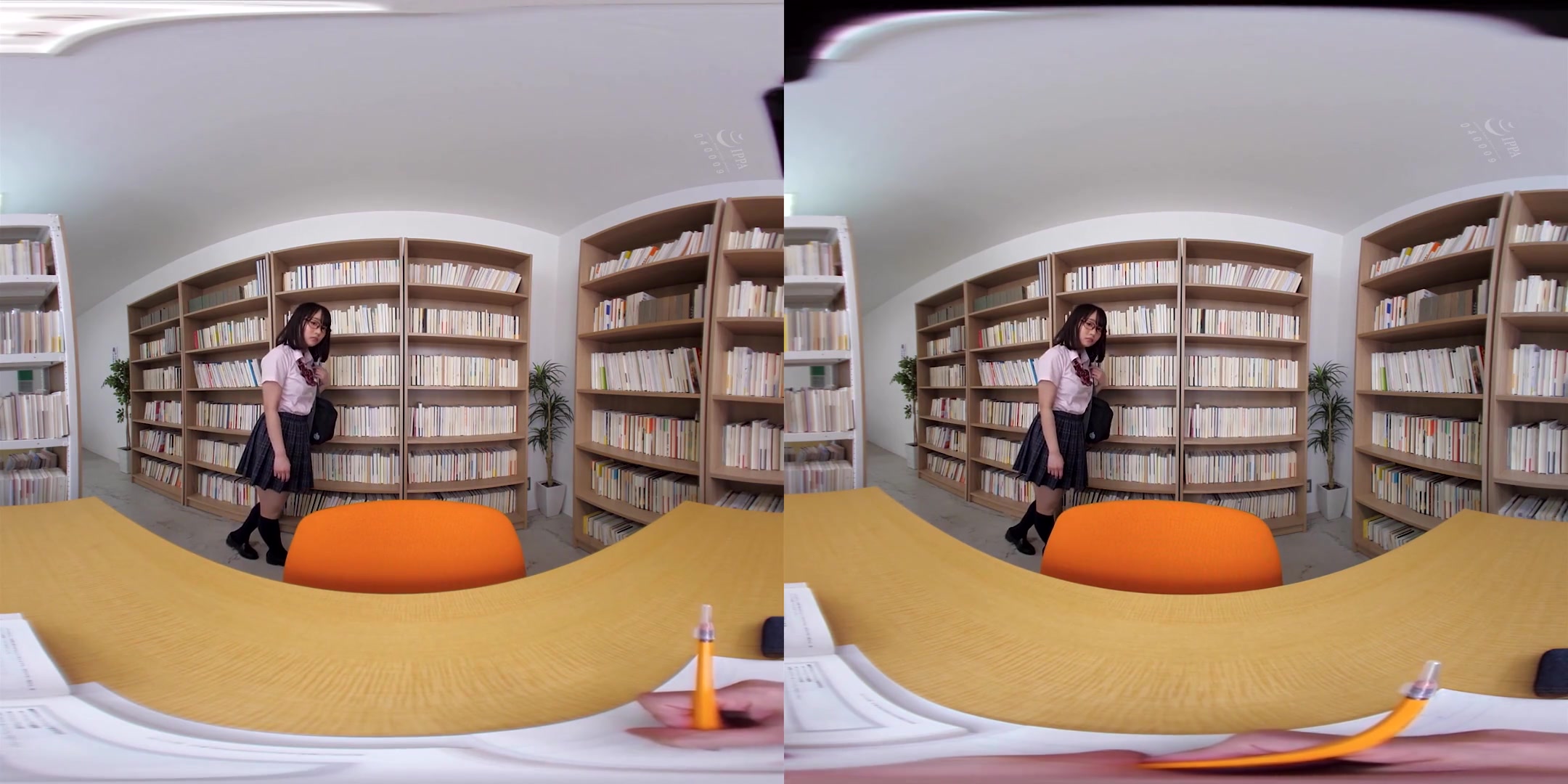 Tempted by a Beautiful Girl with Glasses and a Uniform 1 - Asian Library Sex