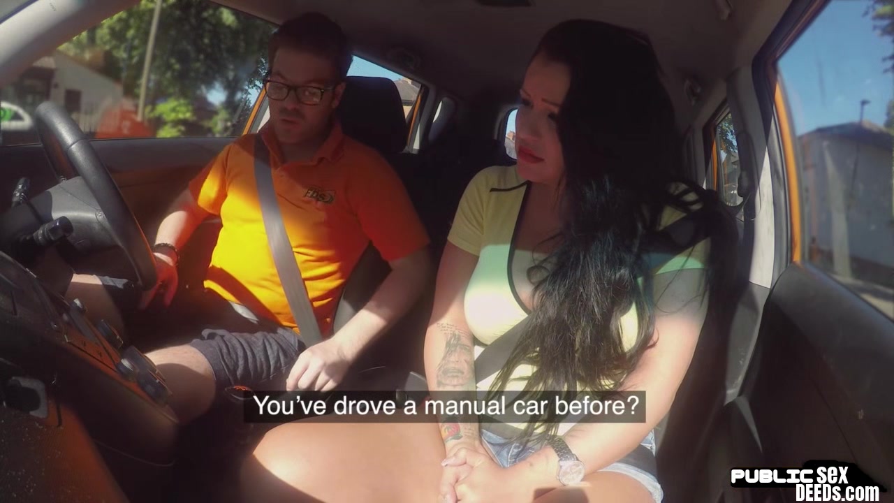 Bigtitted public euro sucks driving instructor